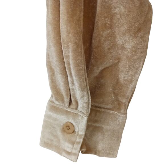 Toby Heart Ginger Velvet Trench Long Jacket Love Indie Sz M Beige Velour Classic - Picture 9 of 16